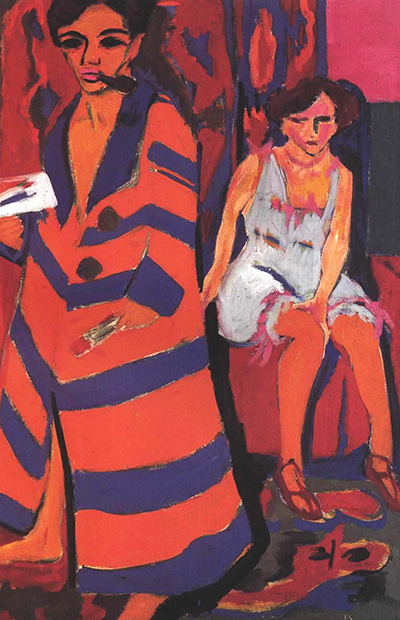 Self-Portrait with a Model Ernst Ludwig Kirchner